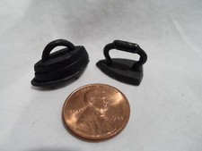 Miniaturas vintage para casa de bonecas 2 ferro fundido preto metal ferro plano 1 com suporte de ferro  comprar usado  Enviando para Brazil
