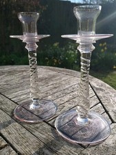 Antique glass candle for sale  LANGPORT