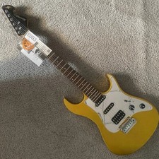 Guitarra Eléctrica Dorada XAVIER Pequeña Doble Mecedora Aluminio Níquel Cobalto Pastilla segunda mano  Embacar hacia Mexico
