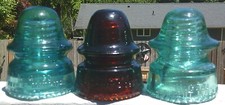 Three glass insulators for sale  Gig Harbor