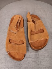 Sandálias de couro marrom camurça ZARA KIDS TAMANHO 33 EUA 1,5 novas sem etiquetas, usado comprar usado  Enviando para Brazil