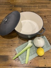 Forno holandês Cuisinart Chef’s Classic 5 quartos ferro fundido esmaltado – Cinza comprar usado  Enviando para Brazil