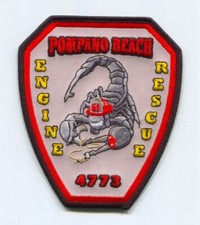 Pompano Beach Corpo de Bombeiros 61 Patch Florida FL v2, usado comprar usado  Enviando para Brazil