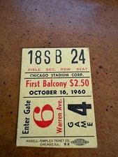 Ingresso de hóquei 1960 Chicago Black Hawks Boston Bruins gol Bobby Hull 16/10 comprar usado  Enviando para Brazil