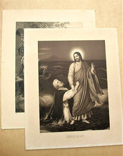 Importante paire gravures d'occasion  Bollwiller