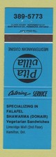 Matchbook cover pita for sale  USA
