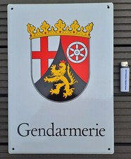 Emailleschild gendarmerie schi gebraucht kaufen  Deutschland