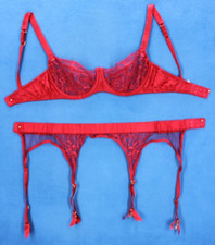 Conjunto de sutiã Fleur of England renda sem forro balconet tamanho 30DD liga XS #H169 comprar usado  Enviando para Brazil