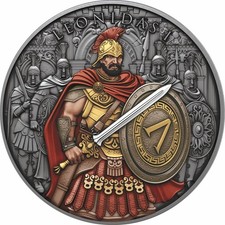 Silbermedaille leonidas farbe gebraucht kaufen  Fürstenau
