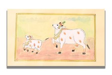 Pintura Miniatura Hecha A Mano De Vaca Y Ternero 6 X 11.6 Pulgadas "PN13295" comprar usado  Enviando para Brazil