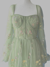 Usado, Vestido espartilho de tule manga inchada floral pastel romântico princesa fada tamanho 12 comprar usado  Enviando para Brazil