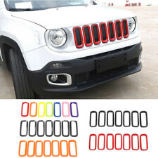 7x Grelha Superior Frontal Grelha Inserção Tampa Acabamento Quadro Para Jeep Renegade 16-18 Vermelho comprar usado  Enviando para Brazil