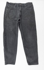 Calça jeans masculina vintage Levis 38x30 preta 550 ajuste relaxado perna cônica anos 90 comprar usado  Enviando para Brazil