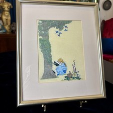 Vtg framed girl for sale  New Haven