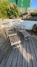 Deckchair teakholz 170x60 gebraucht kaufen  Bad Soden