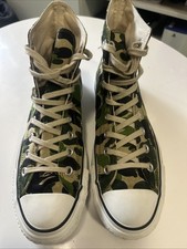 Tênis masculino 100% autêntico Bathing Ape Bape Apesta 9.5 camuflado verde Chuck Taylor, usado comprar usado  Enviando para Brazil