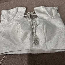 Silver brocade sari for sale  WELLING