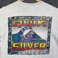 Camisa masculina vintage Quiksilver XL cinza anos 90 surf skate RARA neon onda montanha comprar usado  Enviando para Brazil