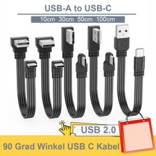 USB Kabel USB A Stecker auf USB-C Stecker 90 Grad Winkel Type-C Kabel 10cm-100cm comprar usado  Enviando para Brazil