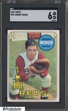 1969 Topps #95 Johnny Bench Cincinnati Reds HOF SGC6 EX-NM comprar usado  Enviando para Brazil