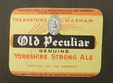 Beer label masham for sale  UK
