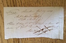 Raro Cheque Histórico Messrs Hammirsley Pall Mall Just Before Coutts & Co 1839 comprar usado  Enviando para Brazil