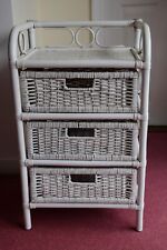 white storage units wicker for sale  RAYLEIGH