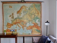 Vintage schulwandkarte europa gebraucht kaufen  Deutschland
