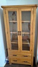 Oak display cabinet for sale  LUTON