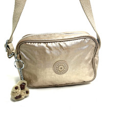 Tiracolo de náilon bege cintilante Kipling Silen, usado comprar usado Tiracolo de náilon bege cintilante Kipling Silen, usado comprar usado  Enviando para Brazil