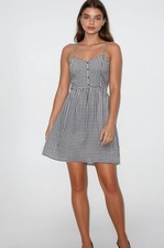Vestido de verão H&M preto branco Gingham com tiras comprar usado  Enviando para Brazil