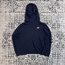 Używany, Vintage Nike Unisex Granatowa bawełniana bluza z kapturem rozmiar M Ninja Polar Zamek błyskawiczny Regular Fit na sprzedaż  PL