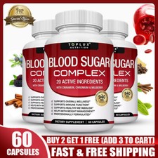 Complexo de 20 ervas BLOOD SUGAR Blend Support ácido alfa lipóico e canela - 60 cápsulas, usado comprar usado  Enviando para Brazil