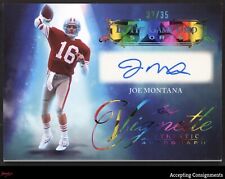 Vinheta 2024 Leaf ITG autógrafo arco-íris Joe Montana 32/35 AUTO 49ERS, usado comprar usado  Enviando para Brazil