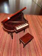 Muebles de madera para piano de cola bebé casa de muñecas 1:12 segunda mano  Embacar hacia Mexico