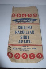 Bolsa de lona vintage Murdoch refrigerada chumbo duro tiro 25 libras pano nº Dallas 7 1/2 comprar usado  Enviando para Brazil