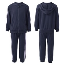 Conjunto de calças com capuz colete de veludo infantil masculino casual roupa esportiva elegante, usado comprar usado  Enviando para Brazil