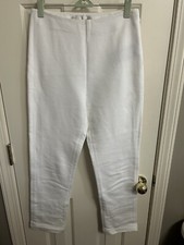 Calça de tornozelo A_Plan_Application tecido felpudo branco algodão zíper lateral tamanho médio comprar usado  Enviando para Brazil