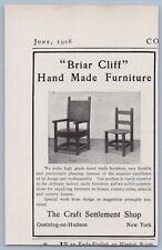 1906 Silla de muebles Craft Settlement Shop anuncio ossing en Hudson NY Briar Cliff segunda mano  Embacar hacia Argentina