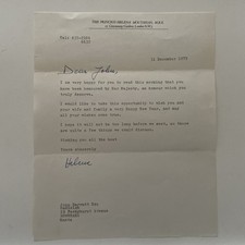 Typed letter signed for sale  LONDON
