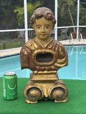 BUSTO RELICÁRIO ESCULPIDO E DOURADO (restauração no rosto) comprar usado  Enviando para Brazil