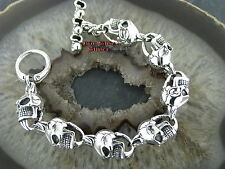 Totenkopf silberarmband feinge gebraucht kaufen  Eberswalde