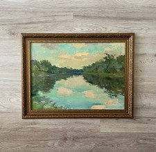 Pintura a óleo original impressionista antiga comprar usado  Enviando para Brazil