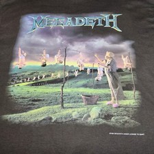 Tamanho XL - Camiseta Vintage Megadeth Black Rock 1995 Youthanasia Giant Tag comprar usado  Enviando para Brazil