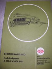 Bedienanweisung fortschritt ho gebraucht kaufen  Dürrröhrsdorf-Dittersbach, Stolpen