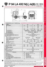 Usado, SCANIA TRUCKS / TRACTEUR P 94 LA 4X2 N GRAND VOLUME / FICHE TECHNIQUE de 1997 comprar usado  Enviando para Brazil