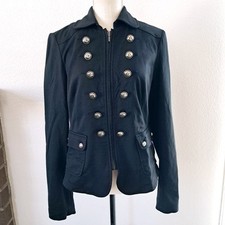 Casaco INC International Concepts preto jaqueta militar peito duplo tamanho M comprar usado  Enviando para Brazil
