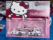 HOT WHEELS TEAM TRANSPORT HELLO KITTY JAPÓN '83 SILVERADO ROSA Y FORD PLATAFORMA PLANA segunda mano  Embacar hacia Mexico