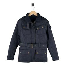 Jaqueta acolchoada polar BARBOUR INTERNATIONAL preta com cinto feminina tamanho EUA4/Reino Unido 8 comprar usado  Enviando para Brazil