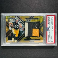 TJ Watt 2017 Panini Select Jumbo Rookie Swatch Gold Mojo /10 PSA 10 (Pop 1) comprar usado  Enviando para Brazil